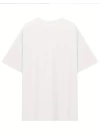 Baskılı Oversize Bisiklet Yaka T-shirt - Beyaz
