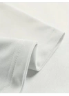 Baskılı Oversize Bisiklet Yaka T-shirt - Beyaz