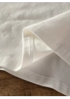 Baskılı Oversize Bisiklet Yaka T-shirt - Beyaz