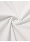 Baskılı Oversize Bisiklet Yaka T-shirt - Beyaz