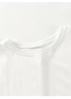 Baskılı Oversize Bisiklet Yaka T-shirt - Beyaz
