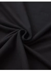 Baskılı Oversize Bisiklet Yaka T-shirt - Siyah