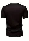 Baskılı Oversize Bisiklet Yaka T-shirt - Siyah