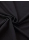 Baskılı Oversize Bisiklet Yaka T-shirt - Siyah