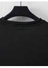 Baskılı Oversize Bisiklet Yaka T-shirt - Siyah