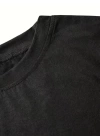 Baskılı Oversize Bisiklet Yaka T-shirt - Siyah
