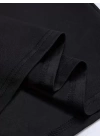 Baskılı Oversize Bisiklet Yaka T-shirt - Siyah