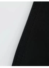 Baskılı Oversize Bisiklet Yaka T-shirt - Siyah
