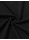 Baskılı Oversize Bisiklet Yaka T-shirt - Siyah