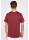 Erkek 24/1 Düz A Kalite Oversize T-shirt - Bordo