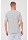 Erkek 24/1 Düz A Kalite Oversize T-shirt - Gri