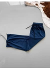 İki İplik Kumaş Baggy Alt Esofman - Turkuaz