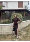 Kadın Kısa Kollu Uzun Yandan Yırtmaçlı Elbise - Kahverengi