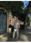 Kadın Uzun Kollu Yakalı Gömlek Pantalon Takım- Gri