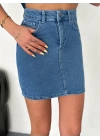 Kot Jeans Etekli ikili Takım - Mavi