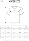 Unisex Bisiklet Yaka Baskılı Parçalı Oversize T-Shirt - Gri