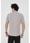 Unisex Bisiklet Yaka Slim fit T-Shirt- Taş