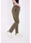 Unisex Üç İplik Basic Eşofman Pantolon - Hakİ