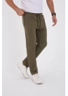 Unisex Üç İplik Basic Eşofman Pantolon - Haki