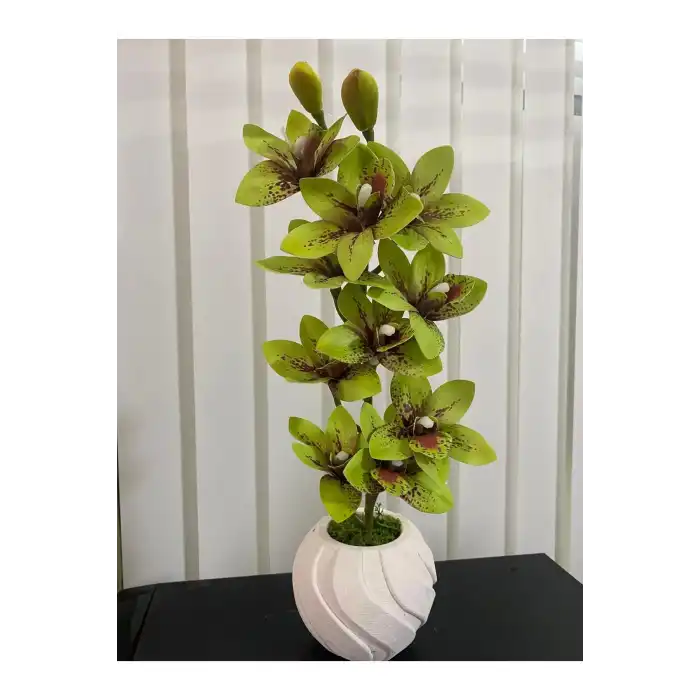 YAPAY ORKİDE BETON SAKSIDA BOY:42 CM