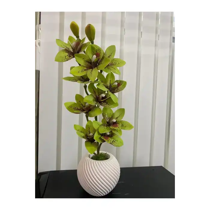 YAPAY ORKİDE BETON SAKSIDA BOY:42 CM