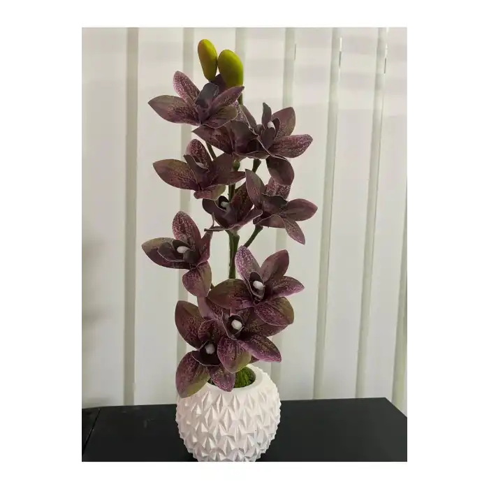 YAPAY ORKİDE BETON SAKSIDA BOY:42 CM