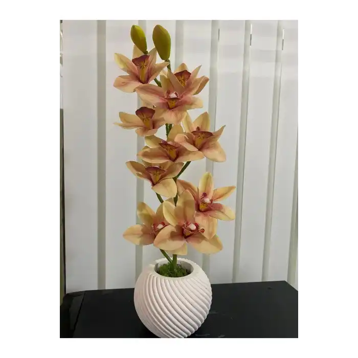 YAPAY ORKİDE BETON SAKSIDA BOY:42 CM