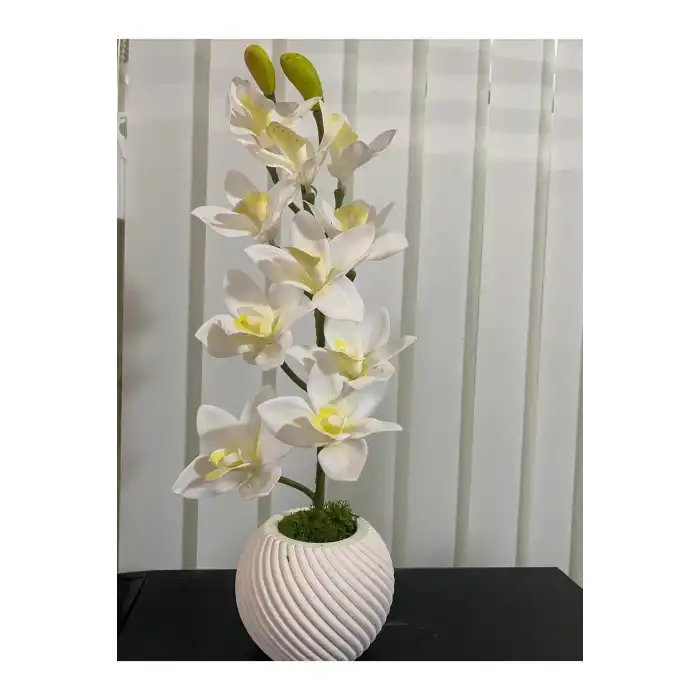 YAPAY ORKİDE BETON SAKSIDA BOY:42 CM