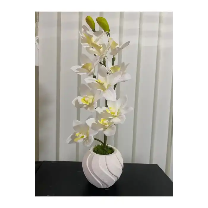 YAPAY ORKİDE BETON SAKSIDA BOY:42 CM