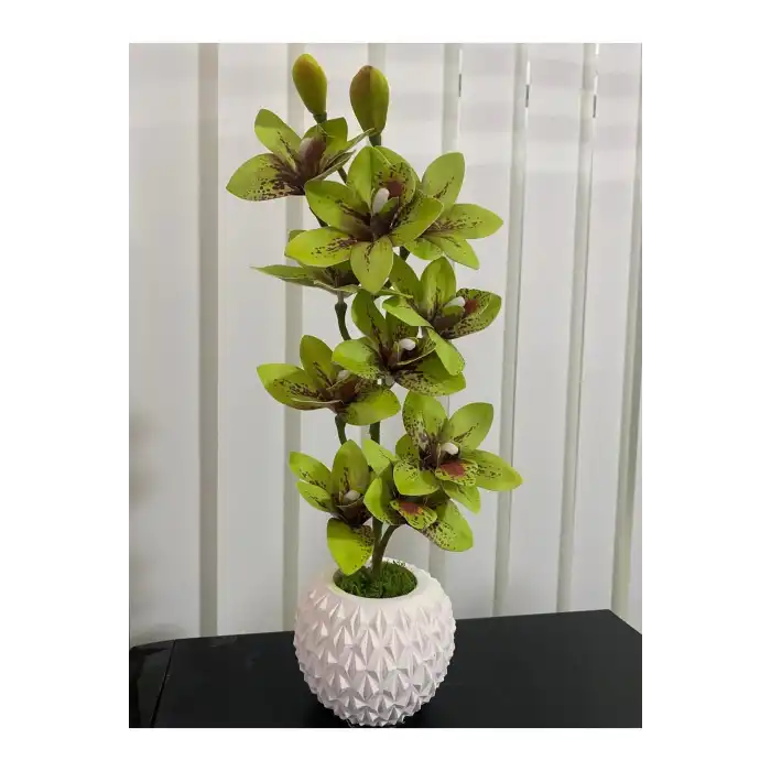 YAPAY ORKİDE BETON SAKSIDA BOY:42 CM