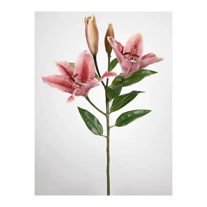 yapay çiçek lilyum dal 75 cm pembe