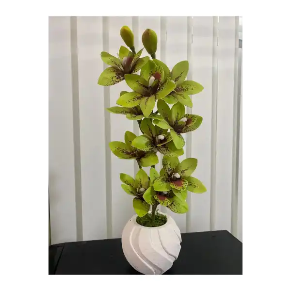 YAPAY ORKİDE BETON SAKSIDA BOY:42 CM