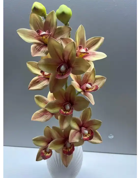 Yapay Orkide açık kahve rengi boy:46 cm