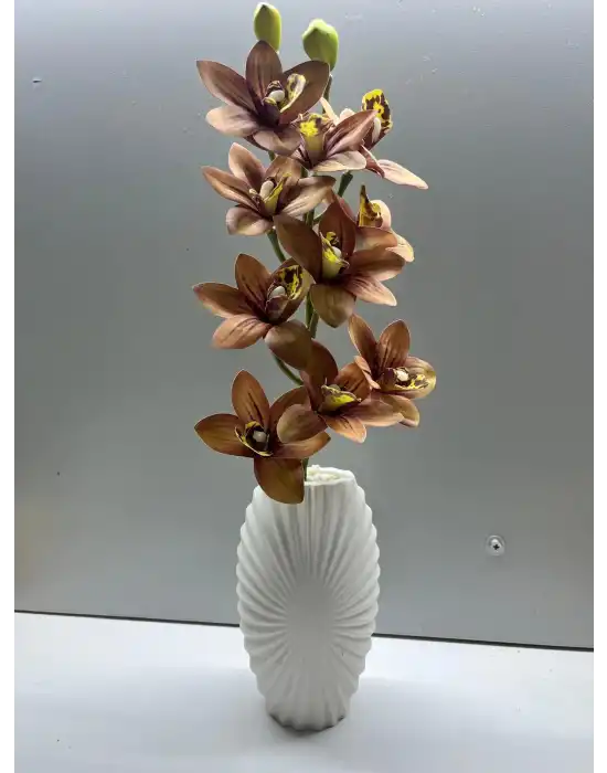 Yapay Orkide kahcerengi Boy:46 cm