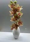 Yapay Orkide açık kahve rengi boy:46 cm