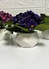 yapay menekşe 3 adet mor beyaz pembe boy 13 cm