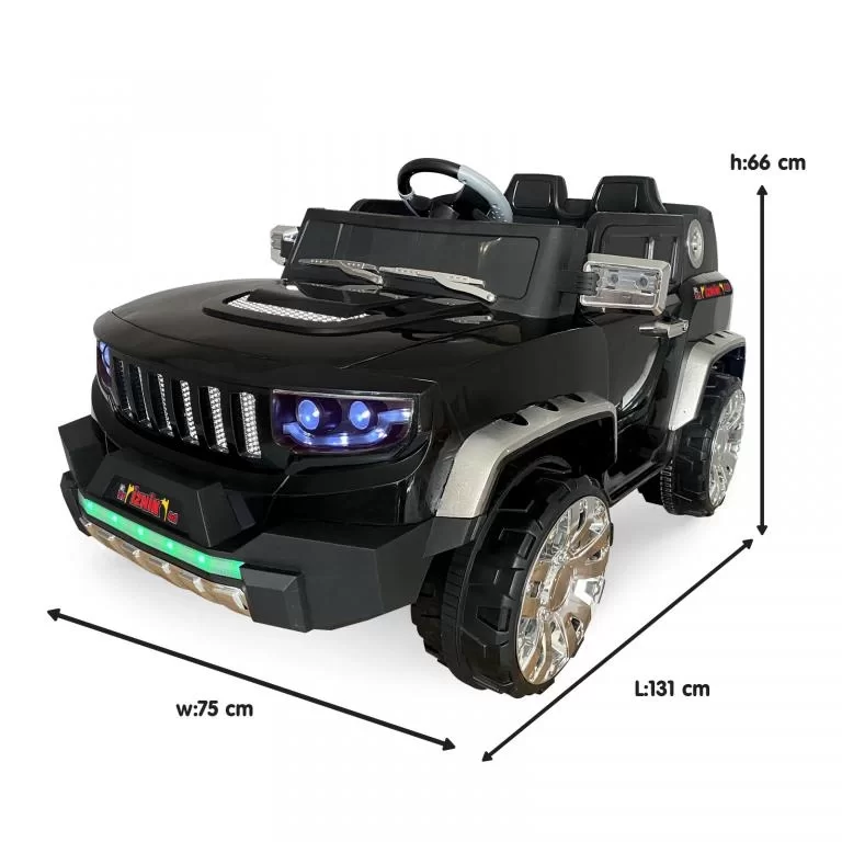 Hummer 12V Çift Kişilik Uzaktan Kumandalı Akülü Araba Siyah