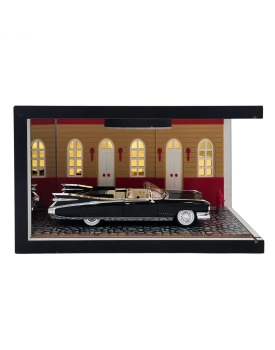 The Golden Era Ahşap Işıklı Diorama Vitrin | Cadillac Eldorado