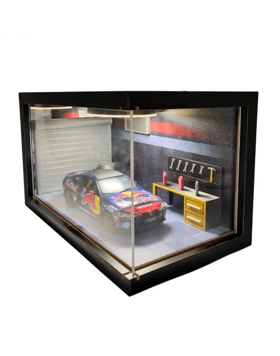 Pit Stop Power Red Bull Garage Ahşap Işıklı Diorama Vitrin | BMW M4