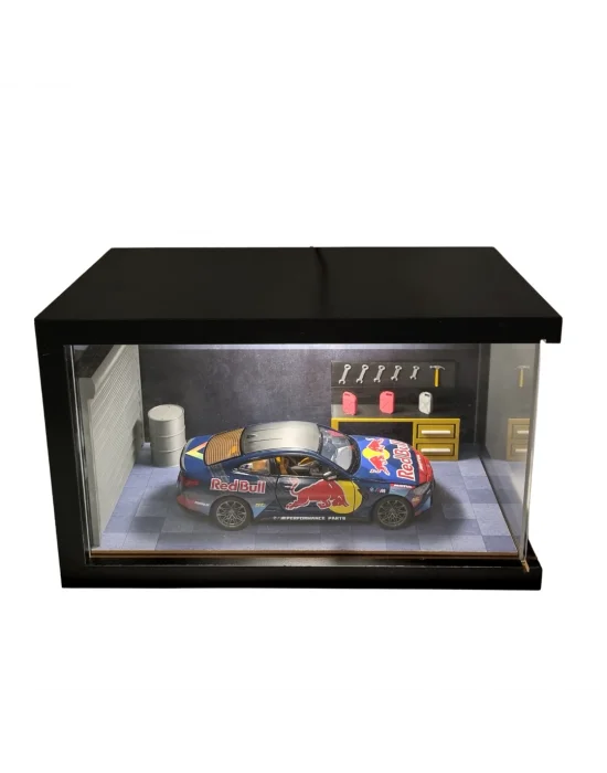 Pit Stop Power Red Bull Garage Ahşap Işıklı Diorama Vitrin | BMW M4