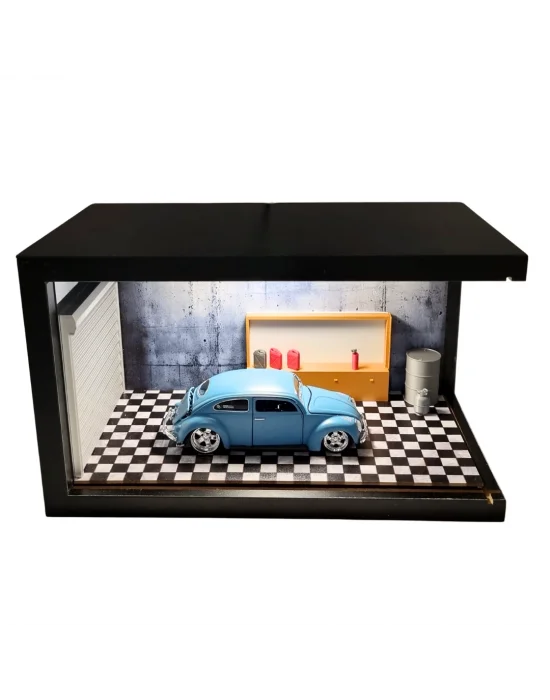 Blue Heritage Ahşap Işıklı Diorama Vitrin | Wolkswagen Beetle
