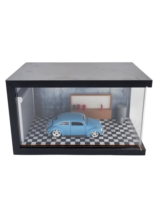 Blue Heritage Ahşap Işıklı Diorama Vitrin | Wolkswagen Beetle