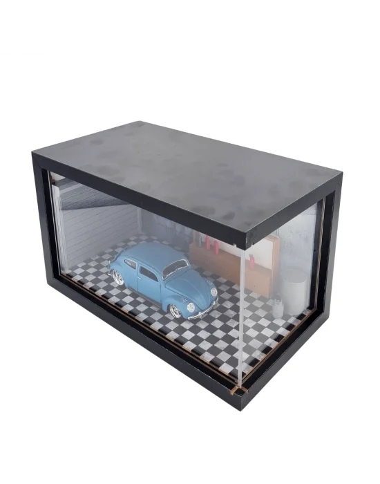 Blue Heritage Ahşap Işıklı Diorama Vitrin | Wolkswagen Beetle