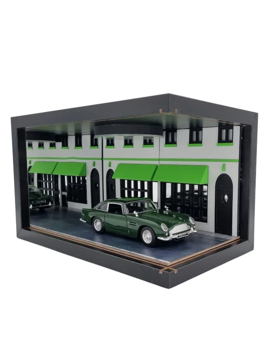 Emerald Avenue Ahşap Işıklı Diorama Vitrin | Aston Martin Db5