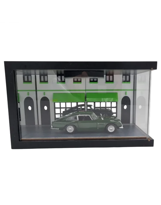 Emerald Avenue Ahşap Işıklı Diorama Vitrin | Aston Martin Db5