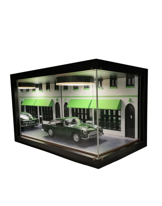Emerald Avenue Ahşap Işıklı Diorama Vitrin | Aston Martin Db5