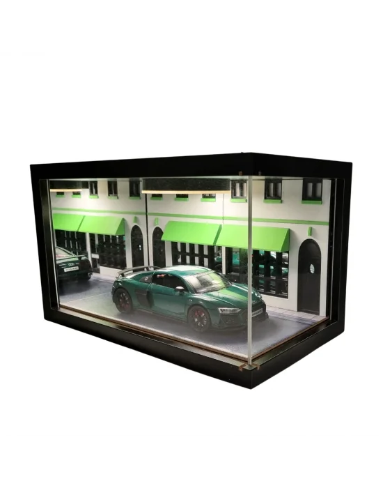 Verdant Elite Ahşap Işıklı Diorama Vitrin | Audi R8