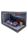 Pit Stop Power Red Bull Garage Ahşap Işıklı Diorama Vitrin | BMW M4