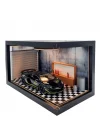 Shadow Grid Ahşap Işıklı Diorama Vitrin | Lamborghini Aventador
