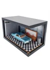 Pastel Garage Ahşap Işıklı Diorama Vitrin | Buick Riviera